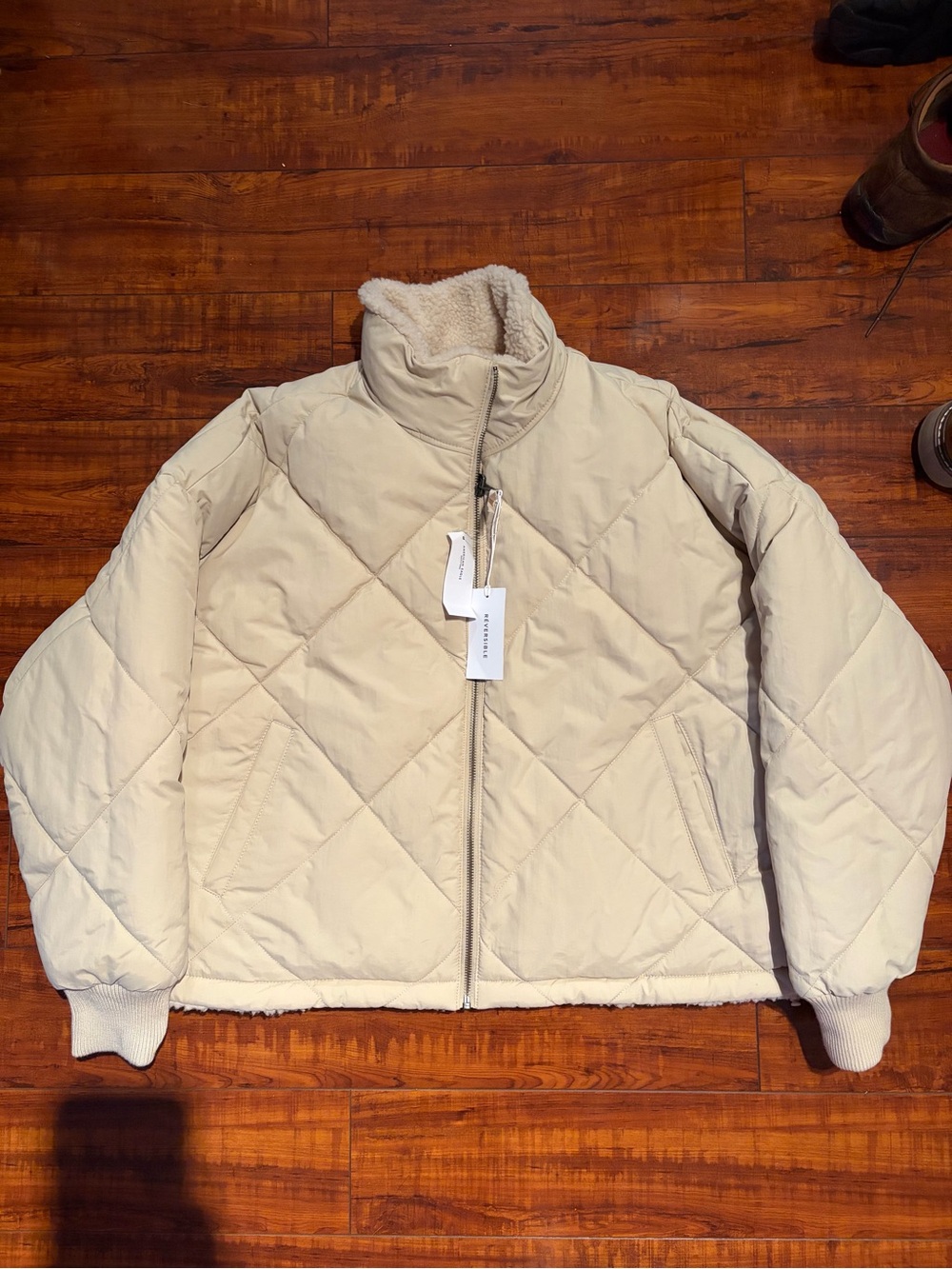 NWT American Eagle Outfitters Reversible Cream Jacket | Size Small